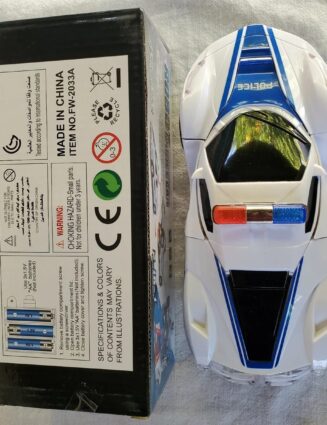 Robot Police Car Toy – Transformer with Lights, Music, Automatic Rotation & Bump-and-Go Movement, Brain Development & Fun Play for Kids