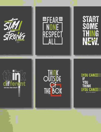 Set of 6 Wall Art Wooden  Frames for Wall Decor