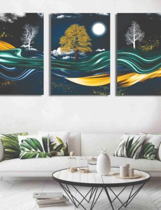 Set of 3 Wall Art Wooden Phototile Frames for Wall Decor