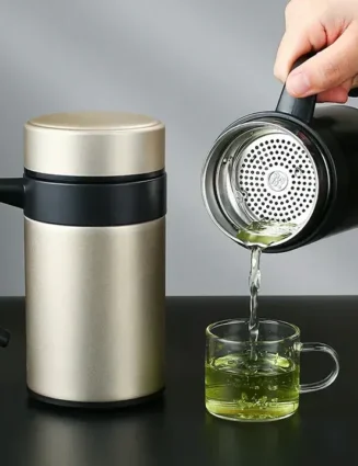 Stainless Steel Coffee Cup – Double Wall Insulated, Travel Mug for Hot & Cold Drinks