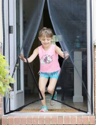 Magic Mesh Door Screen Easy Installation Hands Free Entry