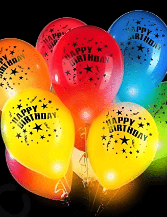 5Pcs Light Up LED Balloons HBD – Glowing Party Balloons for Celebration