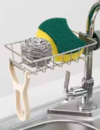 Stainless Steel Adjusting Multifunctional Kitchen Faucet Sponge Holder Durable