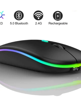 HP W10 Wireless RGB Bluetooth, Wireless, Rechargeable Slim Mouse
